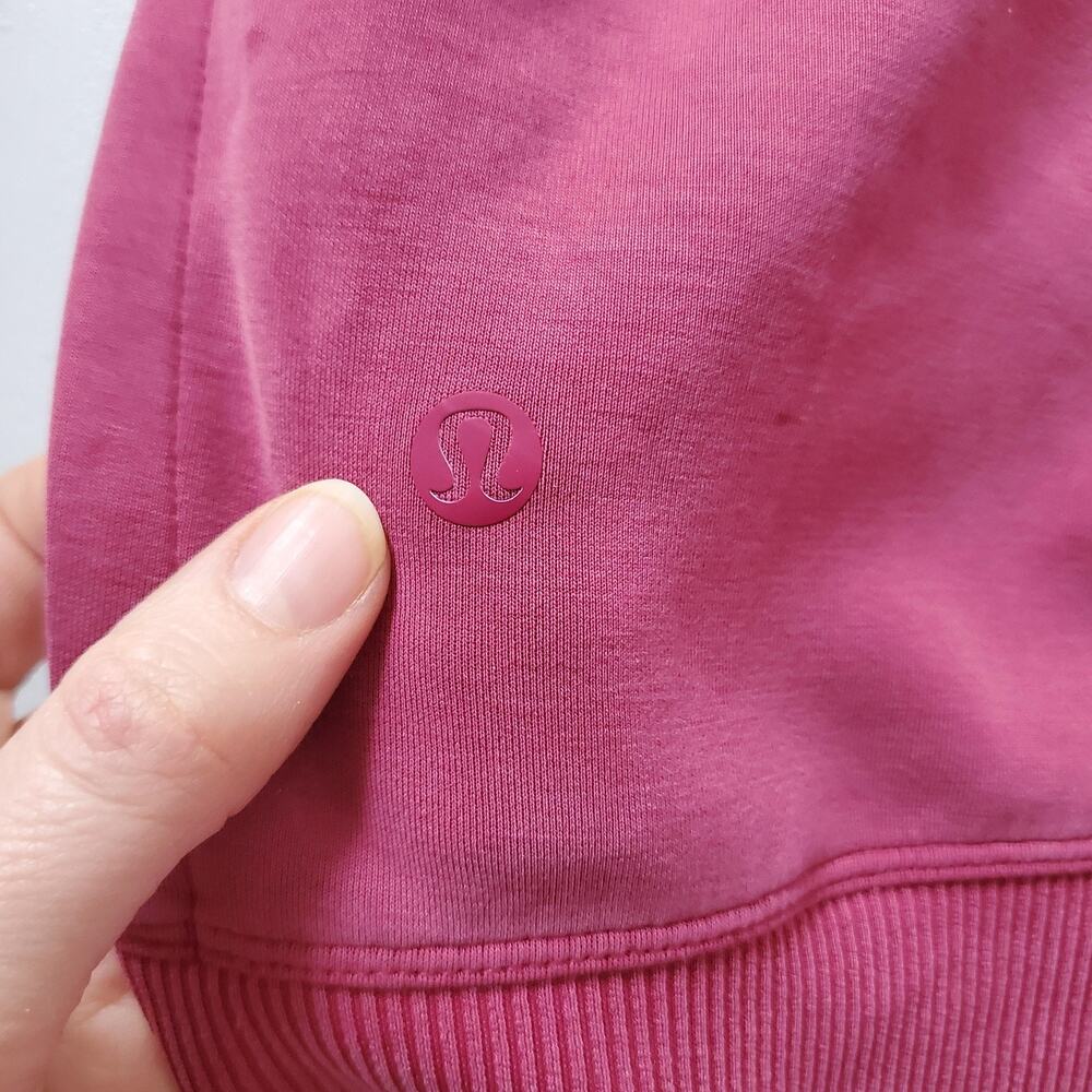 Lululemon Sweatshirt Womens 4 Pink Turtleneck Oversized Pullover Fleece Yoga - Picture 7 of 10